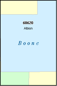 BOONE County, NE ZIP Code Map