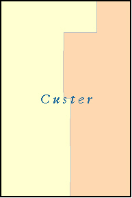 CUSTER County, NE ZIP Code Map