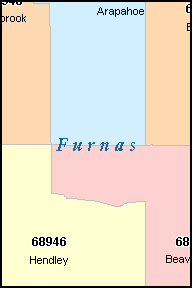 FURNAS County, NE ZIP Code Map