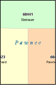 PAWNEE County, NE ZIP Code Map