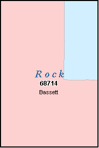 ROCK County, NE ZIP Code Map