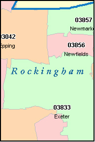 ROCKINGHAM County, New Hampshire Digital ZIP Code Map