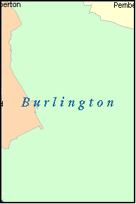 BURLINGTON County, NJ ZIP Code Map