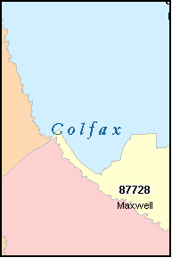 COLFAX County, NM ZIP Code Map