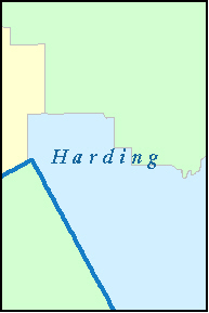 HARDING County, NM ZIP Code Map