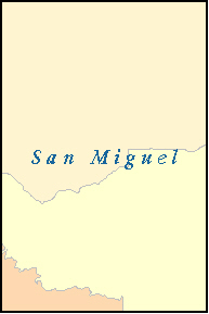 SAN MIGUEL County, NM ZIP Code Map