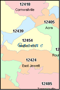 GREENE County, NY ZIP Code Map