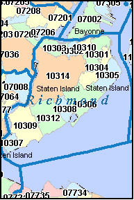 zip code of staten island ny