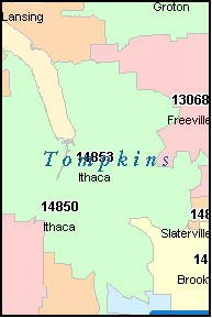 Zip Code For Ithaca Ny Us