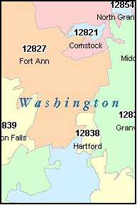 WASHINGTON County, NY ZIP Code Map