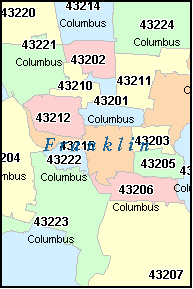 GROVE CITY Ohio, OH ZIP Code Map Downloads