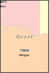 GREER County, OK ZIP Code Map