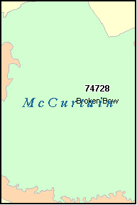 MCCURTAIN County, OK ZIP Code Map