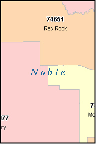 NOBLE County, Oklahoma Digital ZIP Code Map NOBLE County, Oklahoma Digital ZIP Code Map