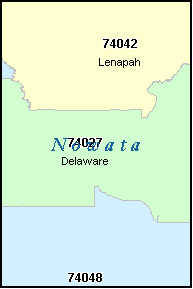 NOWATA County, OK ZIP Code Map