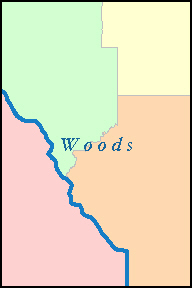 WOODS County, OK ZIP Code Map