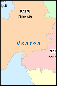 BENTON County, OR ZIP Code Map