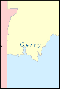 CURRY County, OR ZIP Code Map