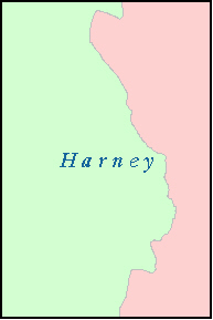 HARNEY County, Oregon Digital ZIP Code Map