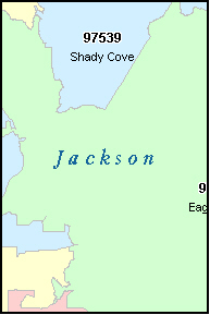 JACKSON County, OR ZIP Code Map