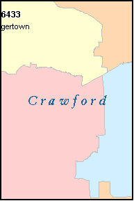 CRAWFORD County, PA ZIP Code Map