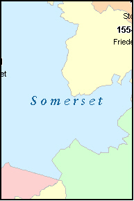 SOMERSET County, PA ZIP Code Map