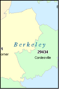 BERKELEY County, South Carolina Digital ZIP Code Map