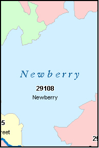 NEWBERRY County, SC ZIP Code Map