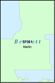 BENNETT County, SD ZIP Code Map