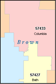 HOUGHTON South Dakota, SD ZIP Code Map Downloads