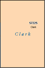 CLARK County, SD ZIP Code Map