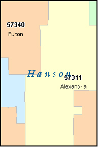 zip sd code emery map hanson dakota south