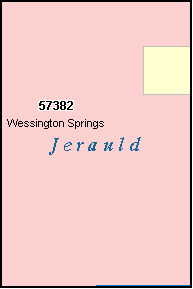 JERAULD County, SD ZIP Code Map