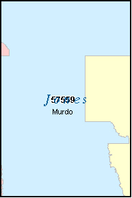 JONES County, SD ZIP Code Map