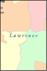 LAWRENCE County, SD ZIP Code Map