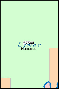 LYMAN County, SD ZIP Code Map