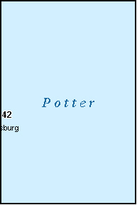 POTTER County, SD ZIP Code Map