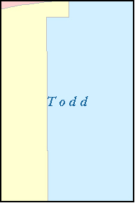 TODD County, SD ZIP Code Map