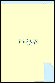 TRIPP County, SD ZIP Code Map