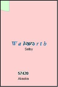 WALWORTH County, SD ZIP Code Map