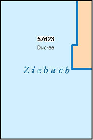 ZIEBACH County, SD ZIP Code Map
