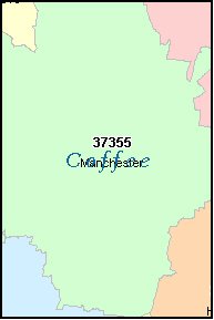 COFFEE County, TN ZIP Code Map