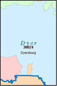 DYER County, TN ZIP Code Map