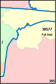 PICKETT County, TN ZIP Code Map