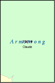 ARMSTRONG County, TX ZIP Code Map