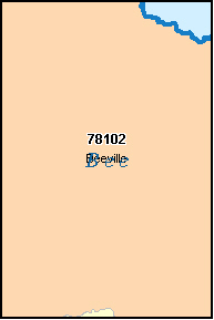 BEE County, TX ZIP Code Map