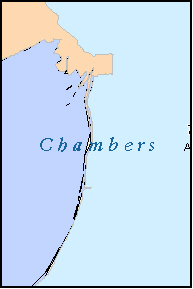 CHAMBERS County, TX ZIP Code Map