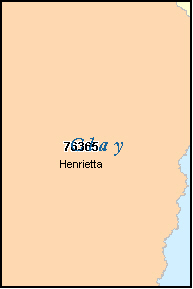 CLAY County, TX ZIP Code Map