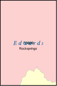 EDWARDS County, TX ZIP Code Map
