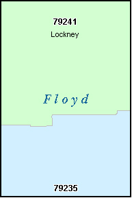FLOYD County, TX ZIP Code Map